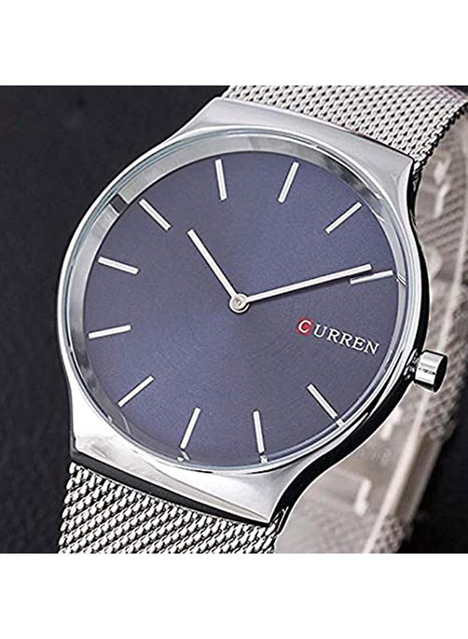 CURREN - men Sports Stainless Steel Analog Watch WT-CU-8256-BL - 40 mm - Silver - Image 1