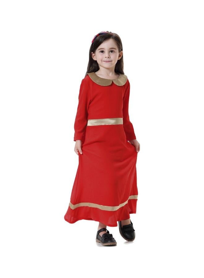 شاربدو فستان بقصة A بأكمام طويلة أحمر - Image 4