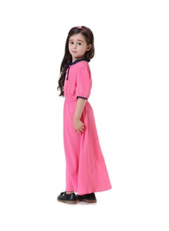 Sharpdo Short Sleeve Keyhole Maxi Dress Rose Red  - Image 4