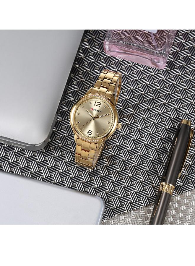 CURREN - Women's Alloy Stone Studded Analog Watch 9003 - Image 1
