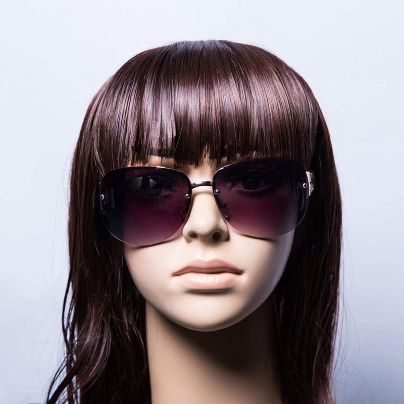 Sharpdo Women's UV Protection Semi-Rimless Sunglasses - Image 4