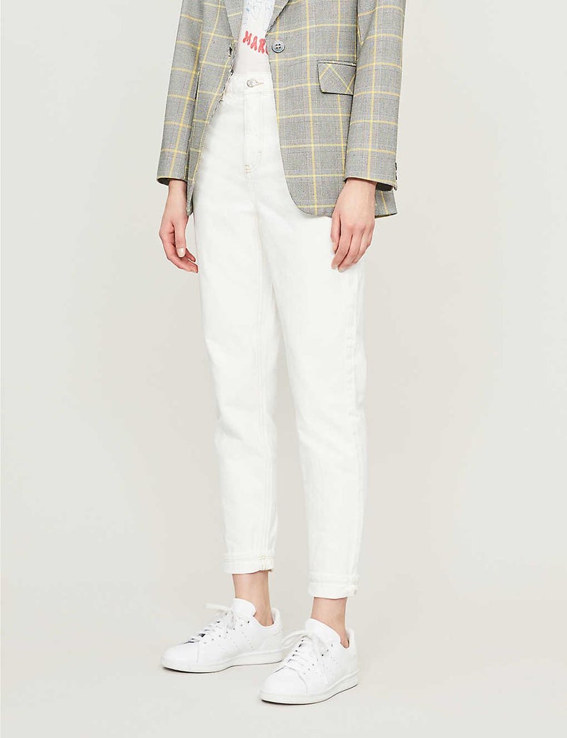 TOPSHOP - Moto Mom Jeans White - Image 1