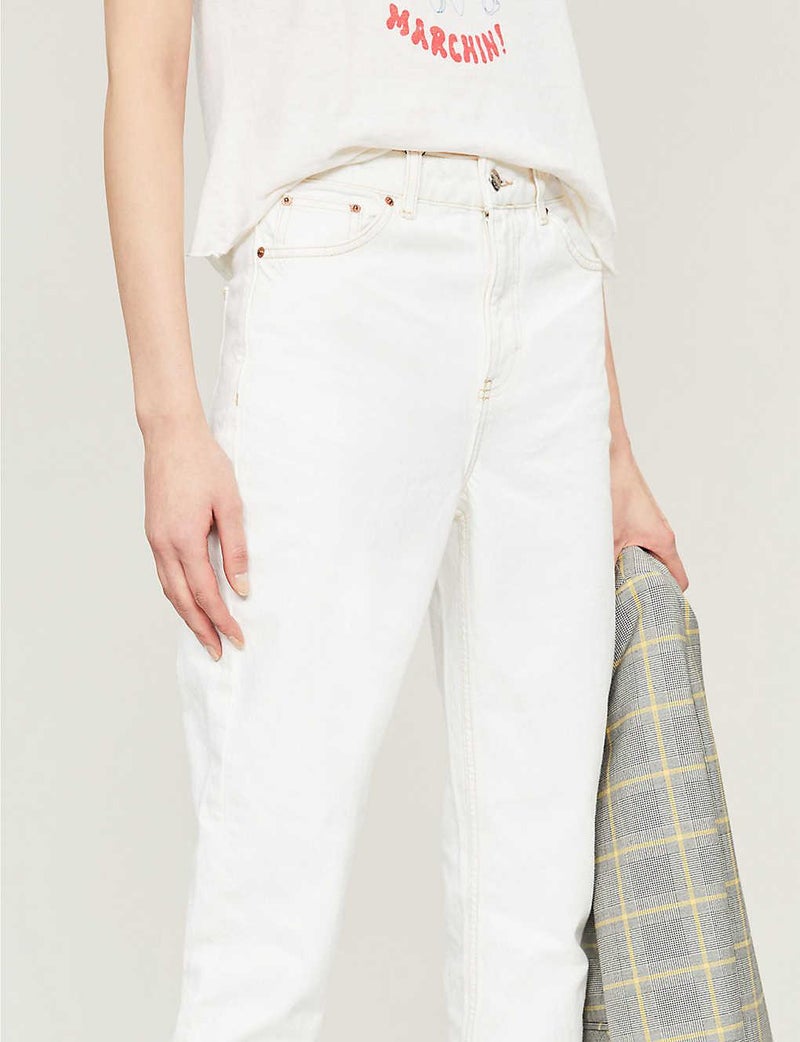 TOPSHOP - Moto Mom Jeans White - Image 1