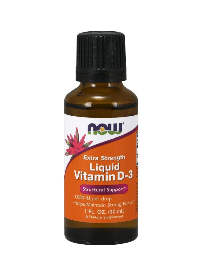 Now Foods Extra Strength Vitamin D-3 Liquid - Image 1