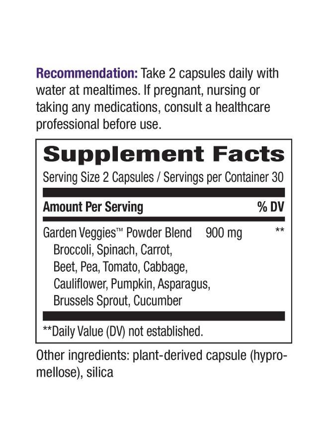 Nature's Way - Garden Veggies 12 Veggie Blend Dietary Supplement - 60 Vegetarian Capsules - Image 1