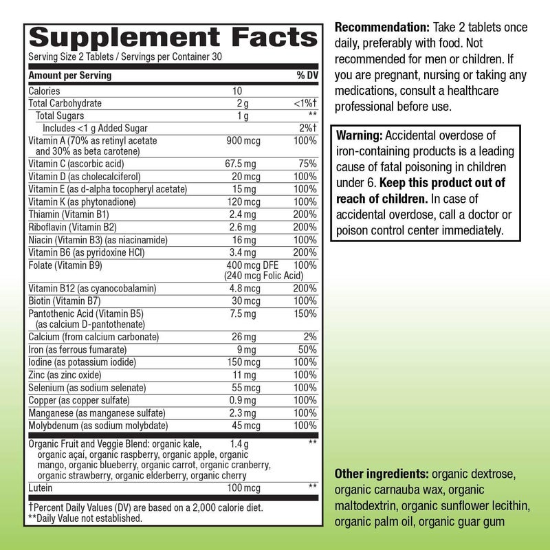 Nature's Way - Alive! Garden Goodness Multi-Vitamin Supplement - 60 Tablets - Image 1