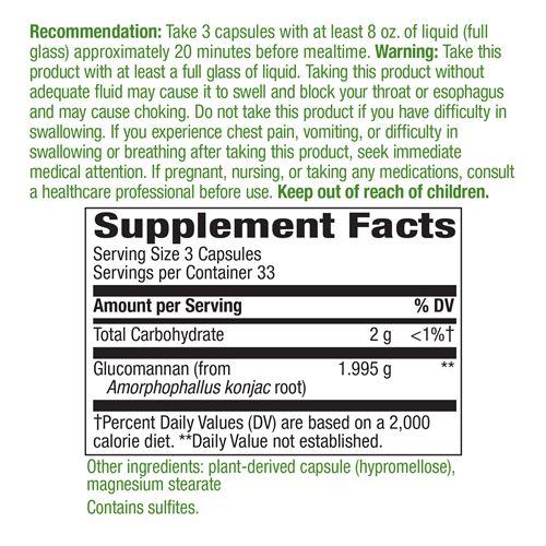 Glucomannan From Konjac Root 1995mg -100 Vegetarian Capsules - v1603891184/N33131300A_3