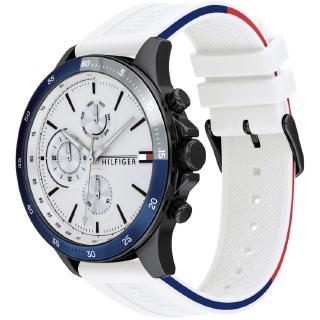 TOMMY HILFIGER - Men's Silicone Quartz Chronograph Wrist Watch With Calendar Display 1791723 - Image 1