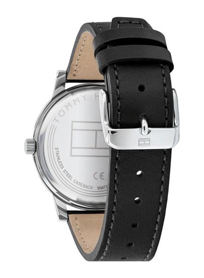 TOMMY HILFIGER men Leather Quartz Analog Wrist Watch 1791750 - Image 2