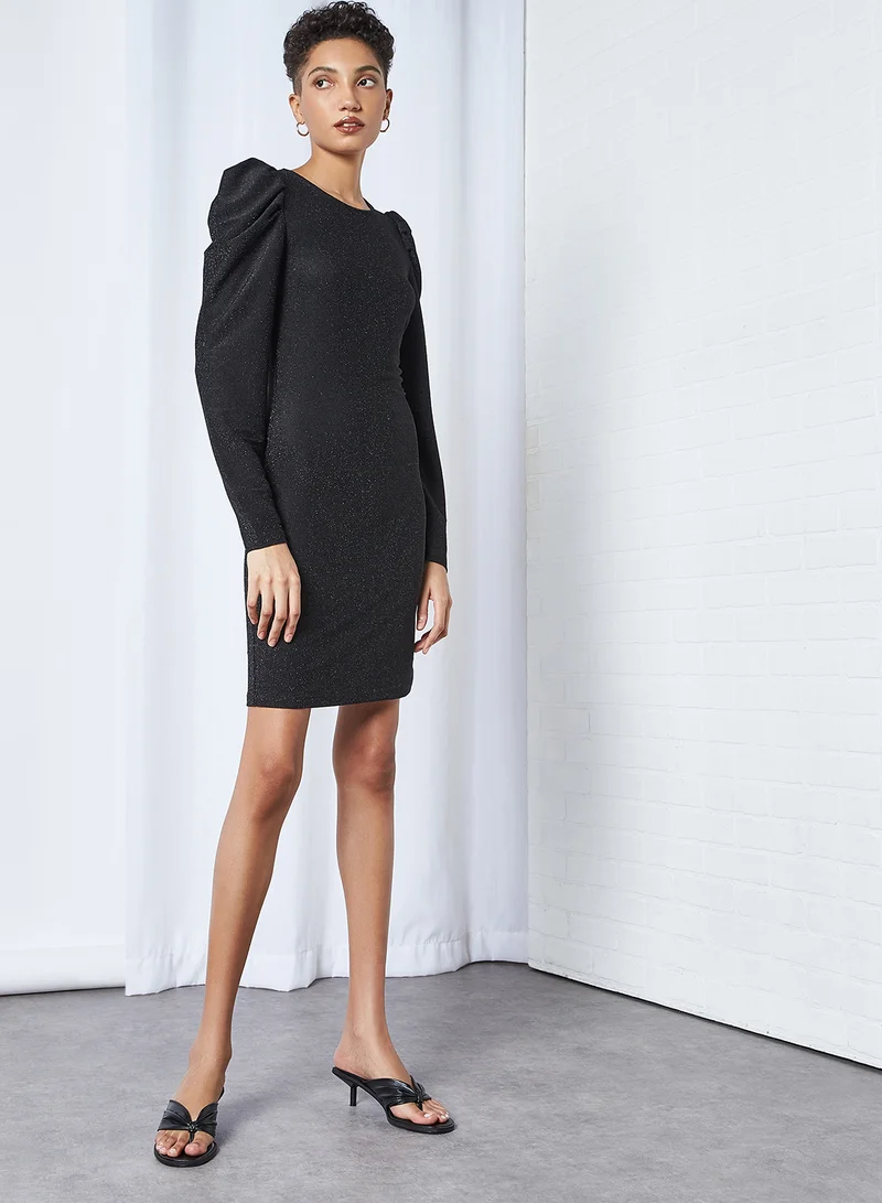 ONLY Sparkle Sleeve Dress Black