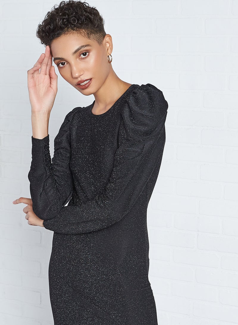 ONLY Puff Sleeve Dress Black  - Image 2