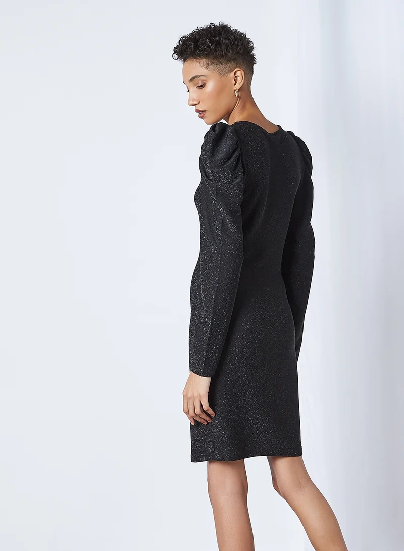 ONLY Sparkle Sleeve Dress Black