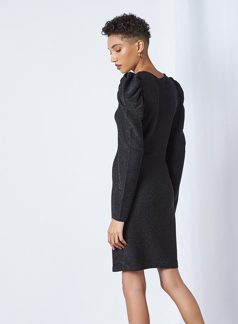 ONLY Puff Sleeve Dress Black  - Image 4