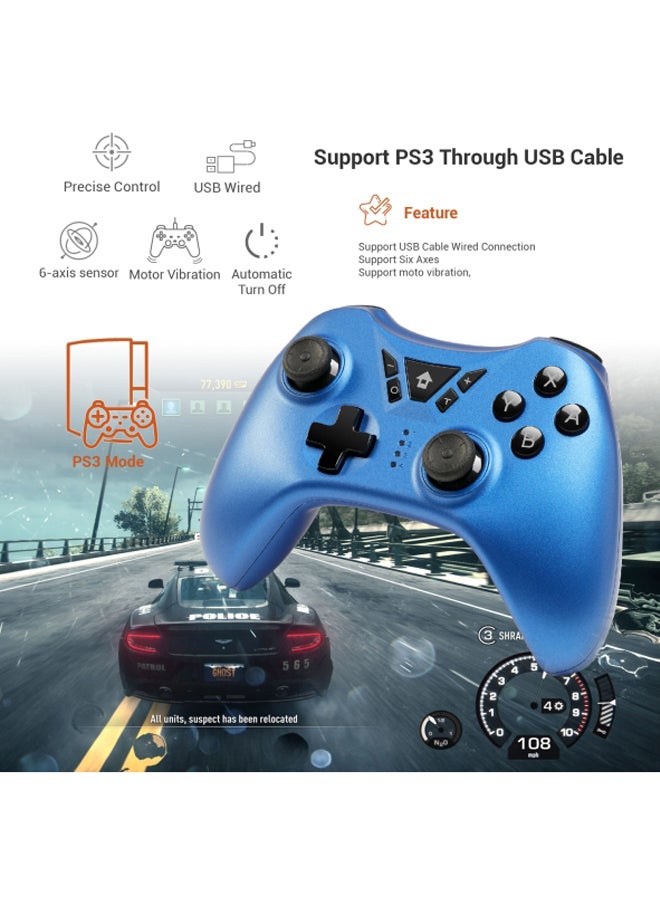 TSW05 Wireless Gamepad Compatible for Switch PS4 PS3 PC Android TV Box Bluetooth Connection Ergonomic Design Pressure Sensitive Buttons  - Image 3
