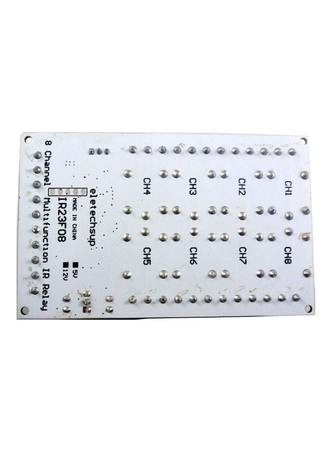 IR23F08 8 Channel Multi-Function Infrared Remote Control Relay Module White/Silver  - Image 1