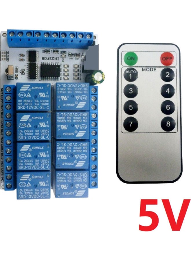 IR23F08 8 Channel Multi-Function Infrared Remote Control Relay Module White/Silver  - Image 4