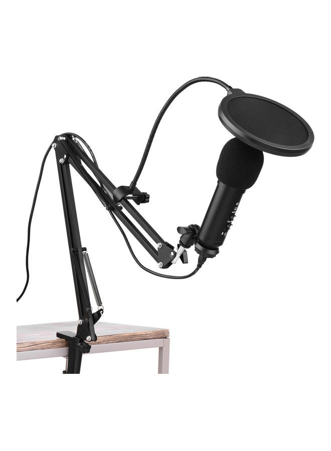 ميكروفون مكثَّف بمنفذ USB للتسجيل في الاستوديو أسود - Image 3