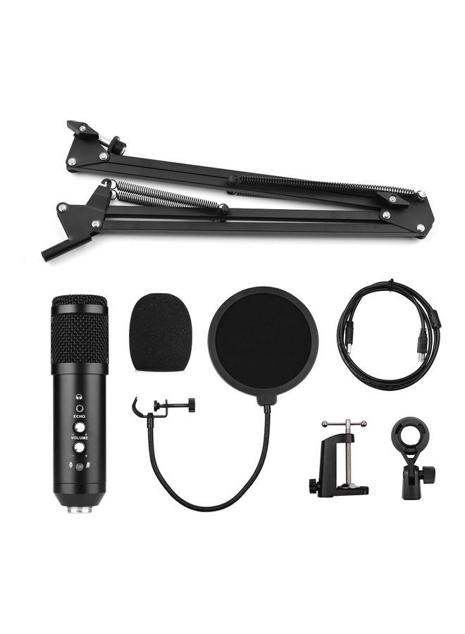 ميكروفون مكثَّف بمنفذ USB للتسجيل في الاستوديو أسود - Image 4