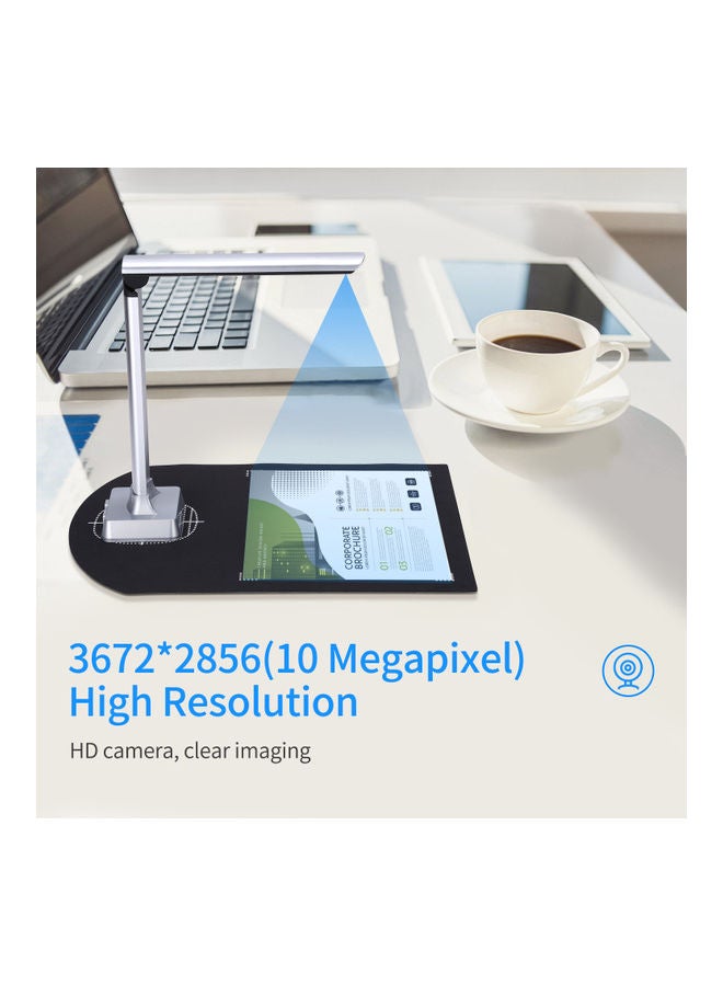 Aibecy - BK31 Portable Document Camera Scanner USB 2.0 HD Silver - Image 1