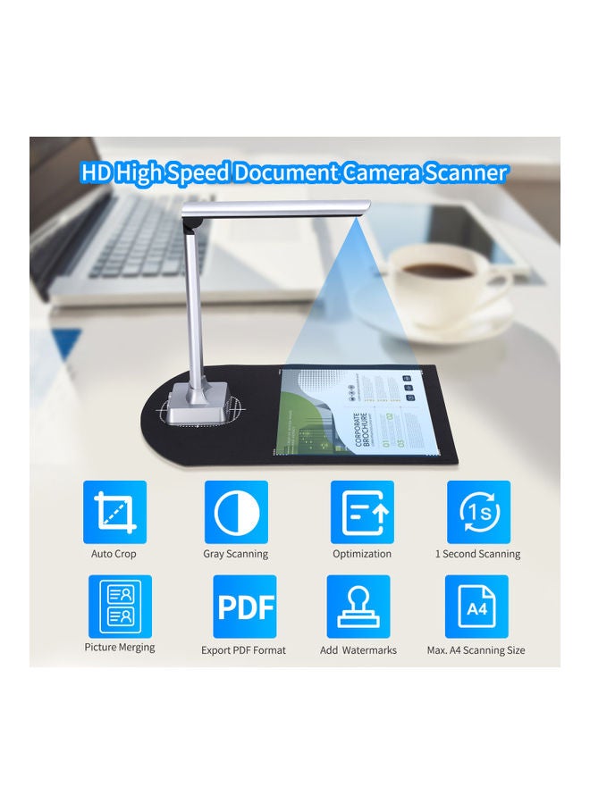 Aibecy - BK31 Portable Document Camera Scanner USB 2.0 HD Silver - Image 1