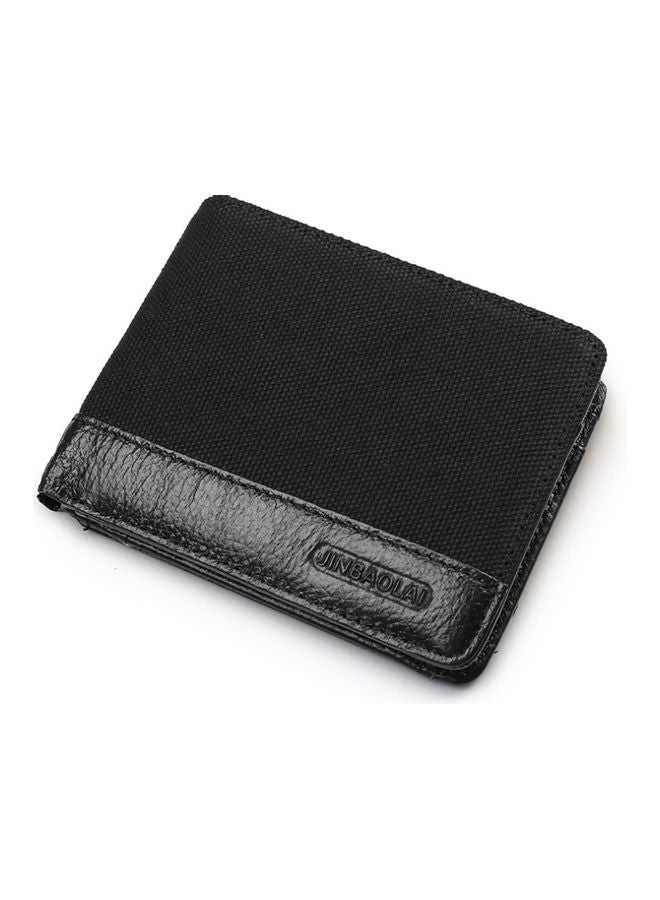 Beauenty - Leather Wallet Cowhide Change Silver Bag Personalized Black - Image 1