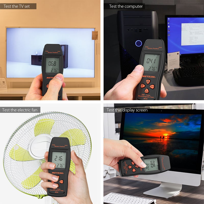 كاشف إشعاع كهرومغناطيسي مزود بشاشة LCD رقمية أسود 16.50 X 3.00 X 7.70سم  - Image 2