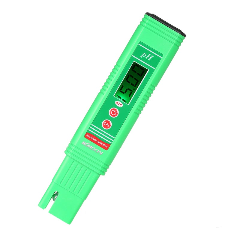 KKmoon - Professional And Power-Saving Pen-Type pH Meter With Automatic Temperature Compensation Function For Testing Water Quality Green 18.00 X 3.00 X 7.00cm - Image 1