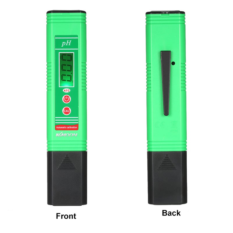KKmoon - Professional And Power-Saving Pen-Type pH Meter With Automatic Temperature Compensation Function For Testing Water Quality Green 18.00 X 3.00 X 7.00cm - Image 1
