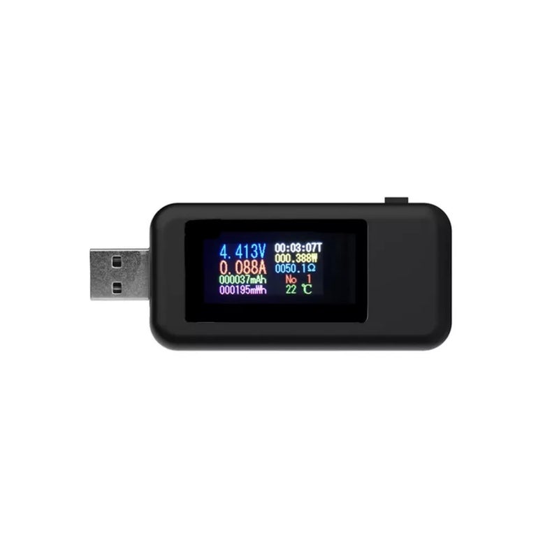 10-In-1 Digital USB Tester With LCD Display Black 14.70 X 1.20 X 9.40cm  - Image 4