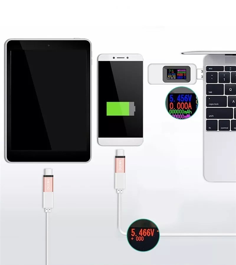 10-In-1 Digital USB Tester With LCD Display Black 14.70 X 1.20 X 9.40cm  - Image 3