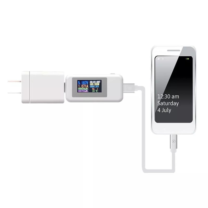 10-In-1 Digital USB Tester With LCD Display Black 14.70 X 1.20 X 9.40cm  - Image 5