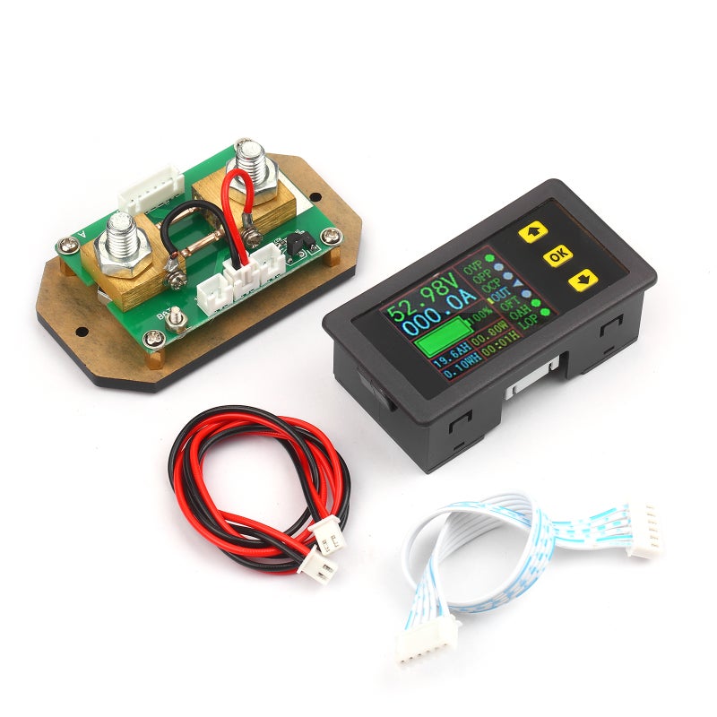 90V 0-100A Digital LCD Display Coulometer Black 12.00 X 5.00 X 12.00cm - Image 5