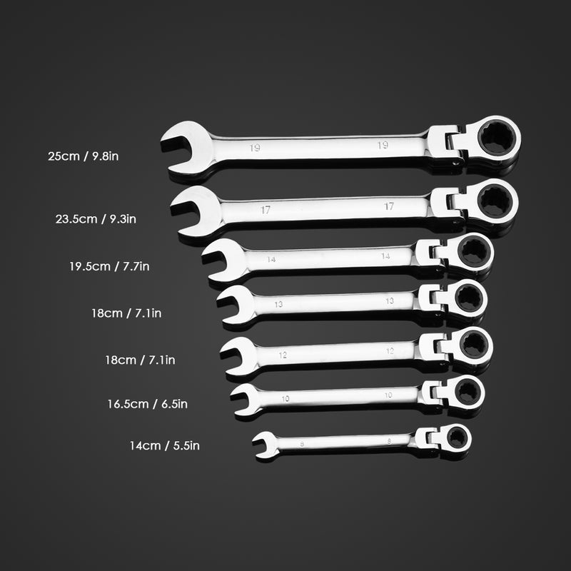 كيه كيه مون طقم مفاتيح ربط مركبّة من 7 قطع أسود/فضي 29.00 X 4.50 X 10.00سم  - Image 4