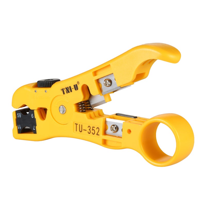 Generic Multifunctional Wire Stripper Cable Cutter Stripping Tool Yellow 18.30 X 2.50 X 12.00cm  - Image 1