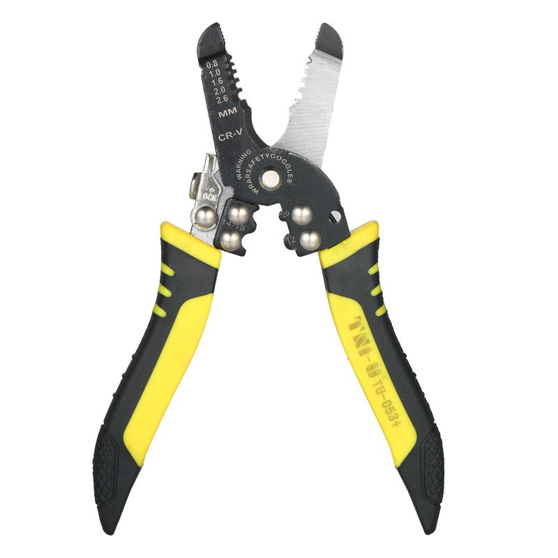 Multifunctional Cable Wire Stripper Cutter Crimping Pliers Stripping Tool Multicolor 24.00 X 2.00 X 8.50cm  - Image 1