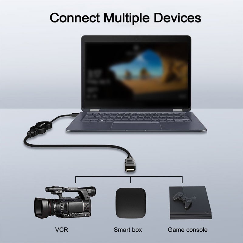 بطاقة التقاط فيديو عالية الدقة من منفذ USB إلى واجهة وسائط متعددة عالية الوضوح أسود 8.00 X 3.00 X 4.00سم  - Image 2