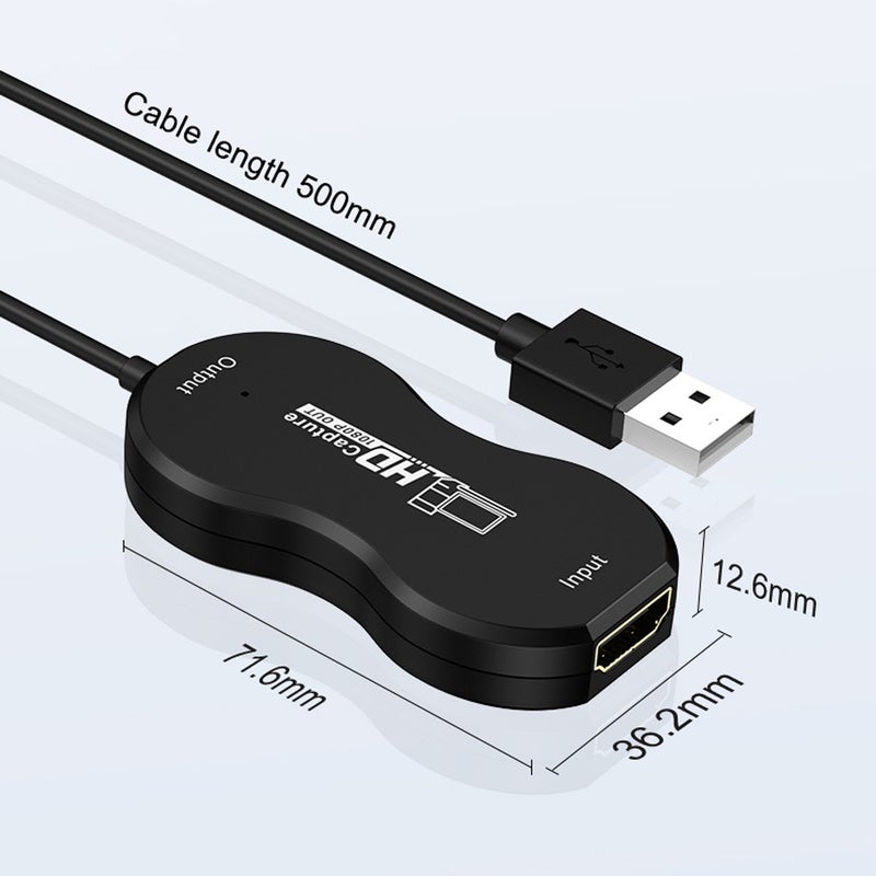 بطاقة التقاط فيديو عالية الدقة من منفذ USB إلى واجهة وسائط متعددة عالية الوضوح أسود 8.00 X 3.00 X 4.00سم  - Image 5
