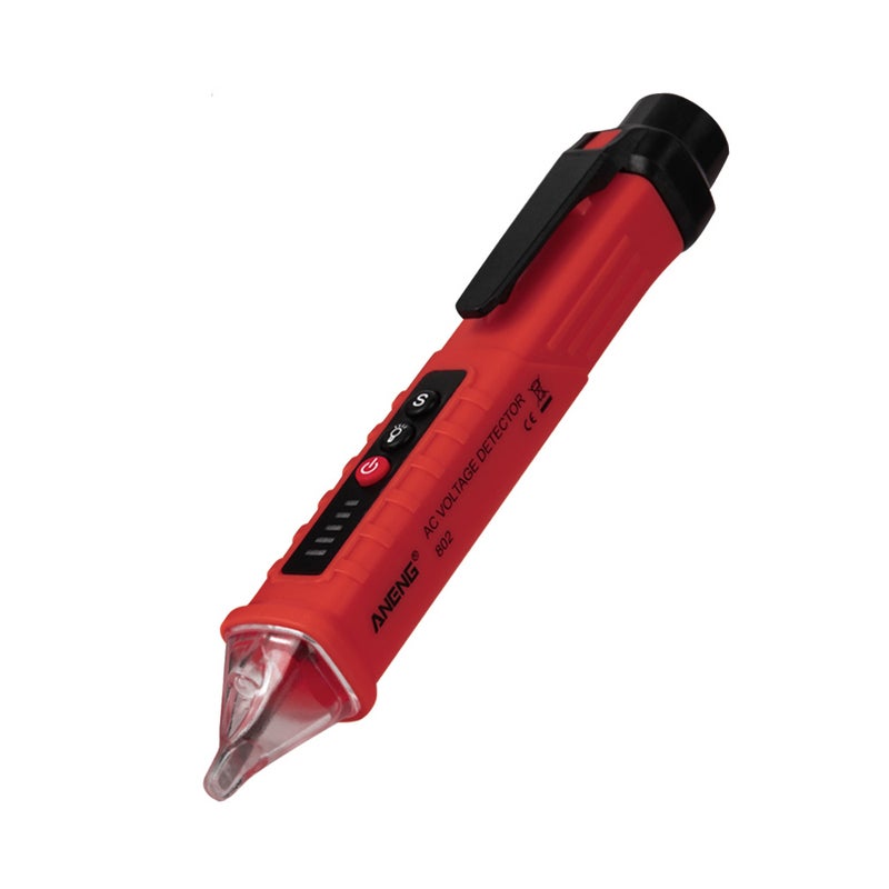 جهاز اختبار كهربائي لجهد التيار المتردد بتصميم قلم أحمر 18.00 X 3.00 X 3.00سم - Image 1