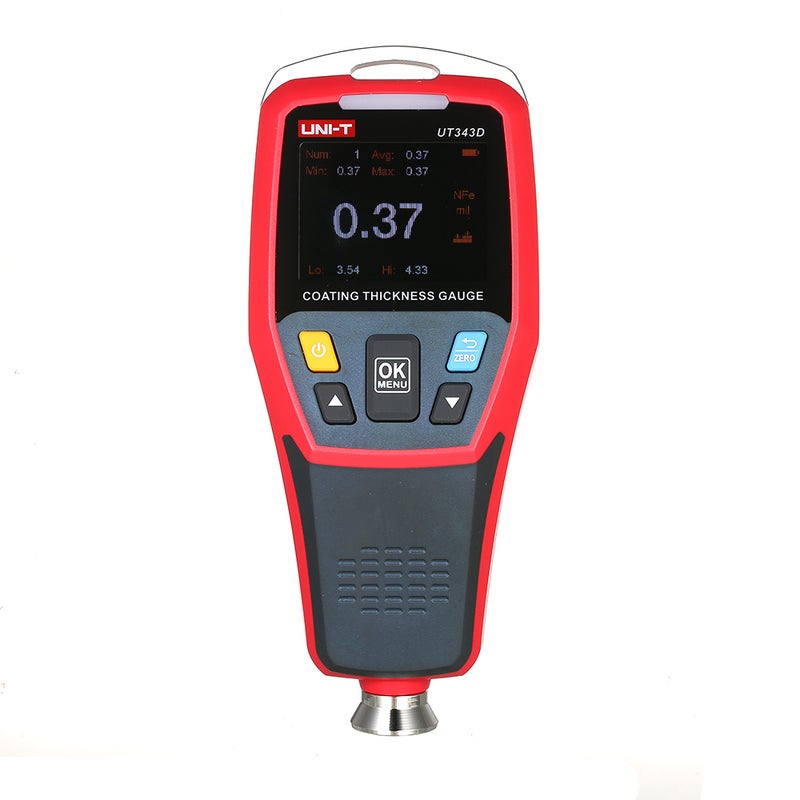 UT343D Digital Paint Coating Thickness Test Meter With USB Data Function Red 23.00 X 6.00 X 22.00cm  - Image 1