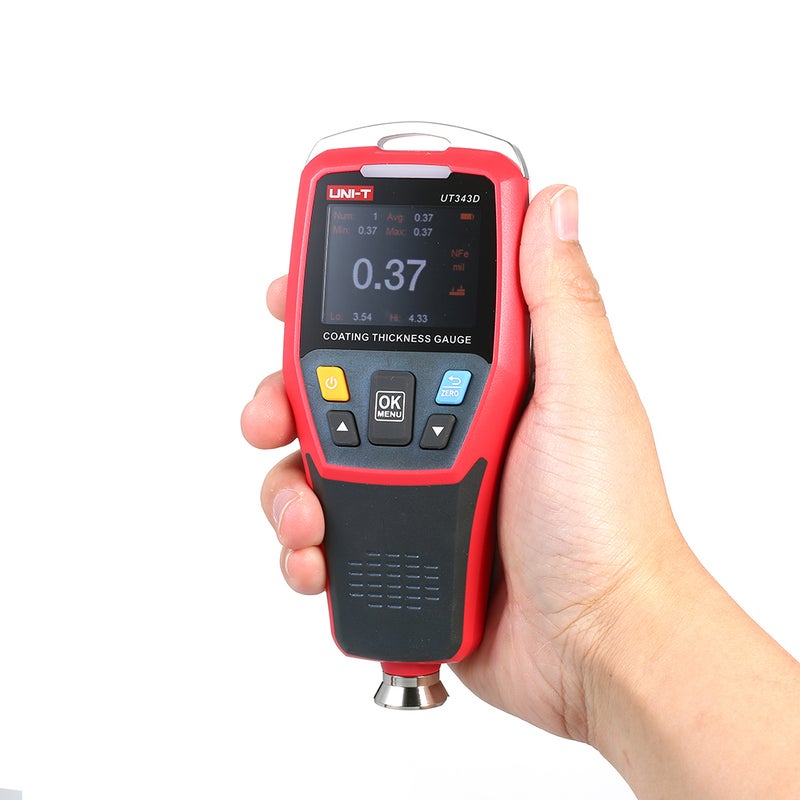 UT343D Digital Paint Coating Thickness Test Meter With USB Data Function Red 23.00 X 6.00 X 22.00cm  - Image 5