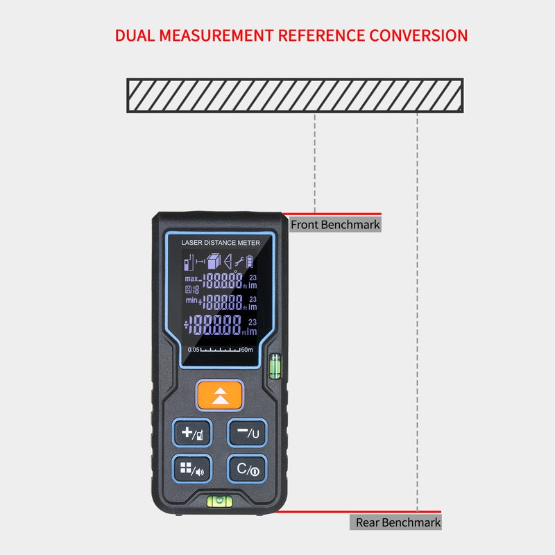 Handheld Laser Distance Meter Blue 16.80 X 4.30 X 11.50cm - Image 5