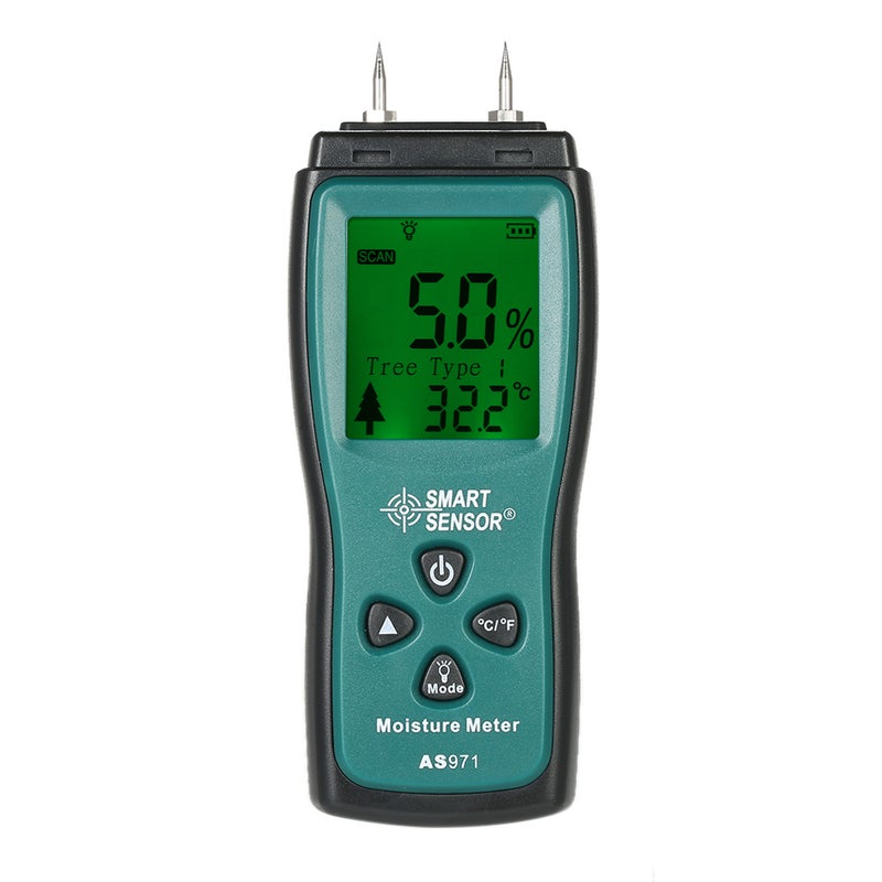 مقياس رطوبة بشاشة عرض LCD أخضر 22.00 X 3.50 X 15.00سم  - Image 1