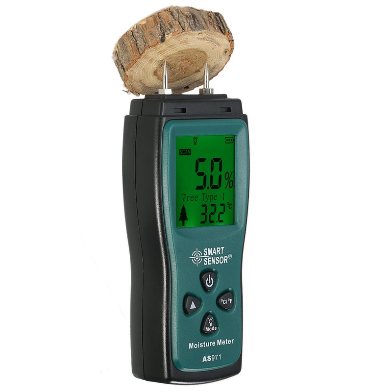 مقياس رطوبة بشاشة عرض LCD أخضر 22.00 X 3.50 X 15.00سم  - Image 5