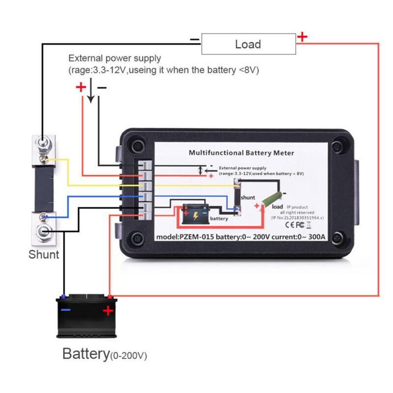 جهاز اختبار رقمي لجهد التيار مزود بشاشة LCD مع ملحقات أسود 15.00 X 4.00 X 6.00سم - Image 4