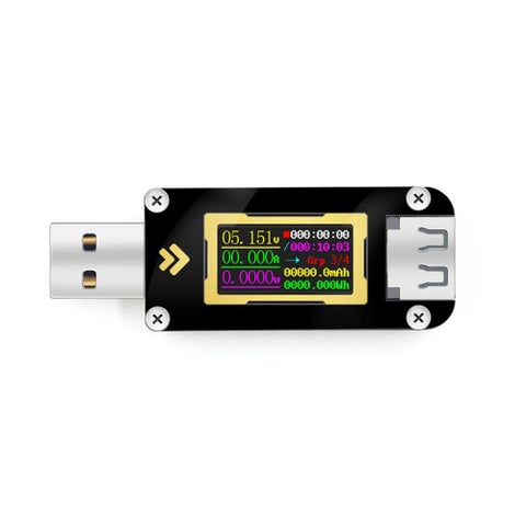 Current And Voltage Meter USB Multifunctional Tester Black 6.10 X 1.20 X 3.20cm