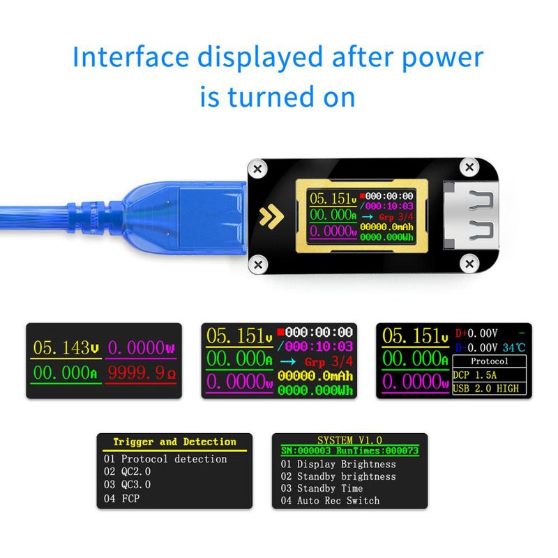 Generic - Current And Voltage Meter USB Multifunctional Tester Black 6.10 X 1.20 X 3.20cm - Image 1
