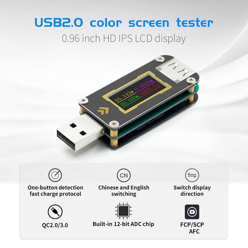Generic - Current And Voltage Meter USB Multifunctional Tester Black 6.10 X 1.20 X 3.20cm - Image 1