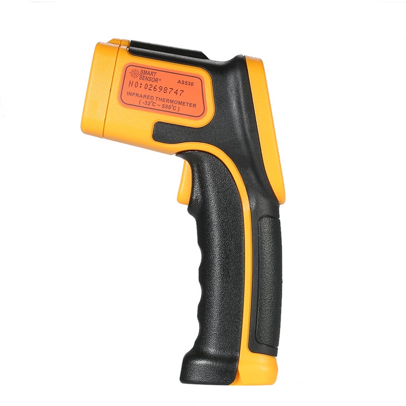 SMART SENSOR - Mini Handheld Non-contact LCD Infrared Thermometer Black/Orange 21.30 X 4.00 X 13.50cm - Image 1