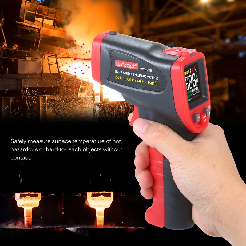 Professional Industrial Non-Contact Infrared Thermometer Black/Red 20.00 X 6.00 X 12.50cm - Image 2