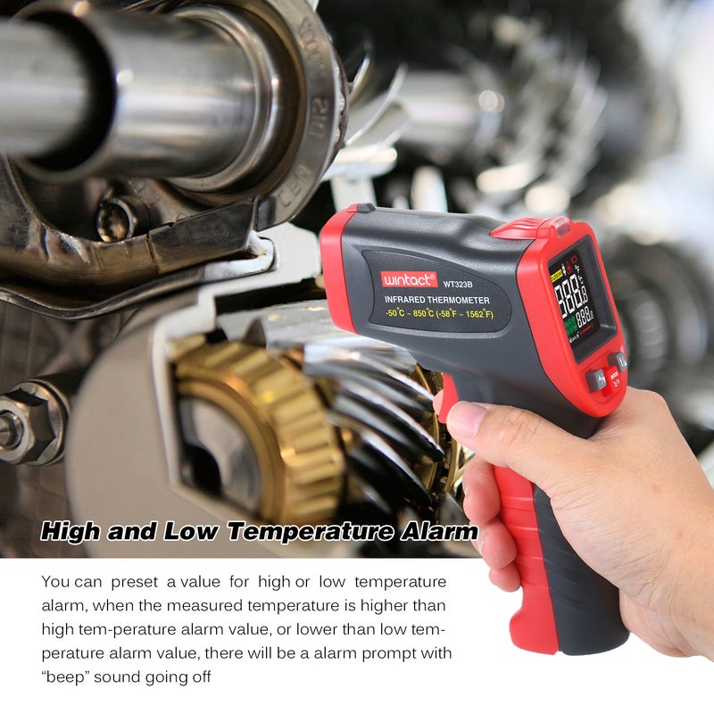 Professional Industrial Non-Contact Infrared Thermometer Black/Red 20.00 X 6.00 X 12.50cm - Image 5